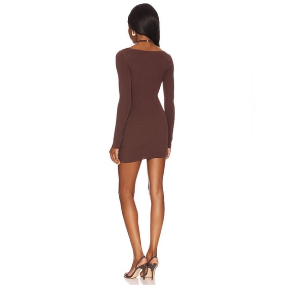 Revolve Camila Coehlo Allora Mini Dress in Chocolate - Picture 3 of 15